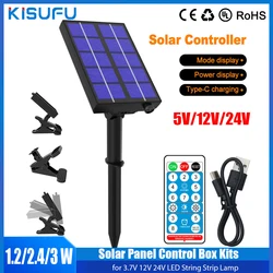 3000MAH Solar Panel Control Box Kit Waterproof Solar Panel for LED Strip Light Remote Control Transformer Photovoltaic Board 24V