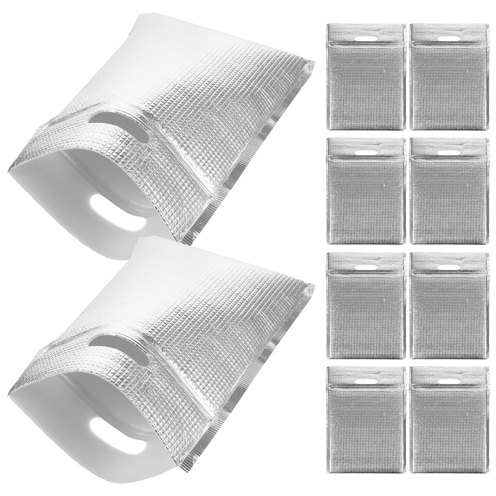 

10pcs Insulated Bags Reusable Sandwich Pouch 25x35cm Snack Food Meal Lightweight Washable Picnic Camping Travel Storage