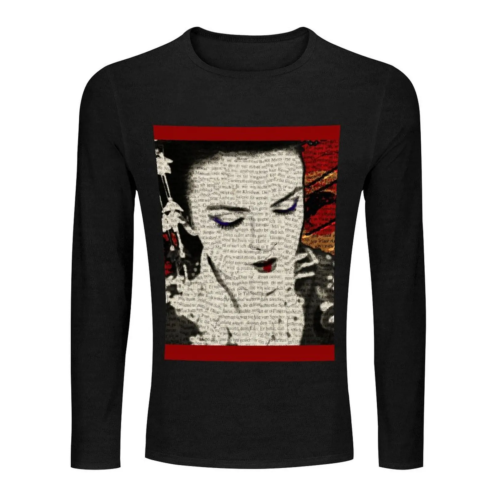 Japanese Warrior Geisha portrait Long T-Shirt aesthetic clothes custom t shirts design your own mens workout shirts