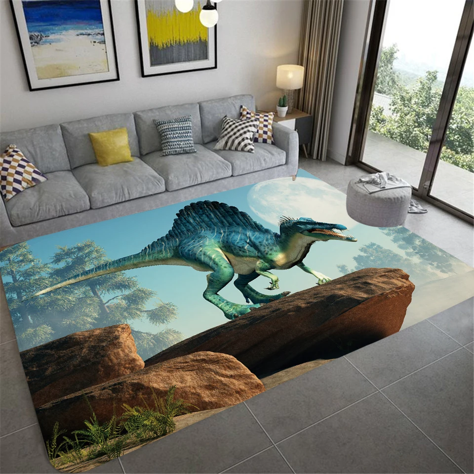 3D Dinosaur Fossil Art Rug Living Room Non-slip Carpet Home Decoration Children\'s Bedroom Floor Mat Hallway Balcony Door Mat