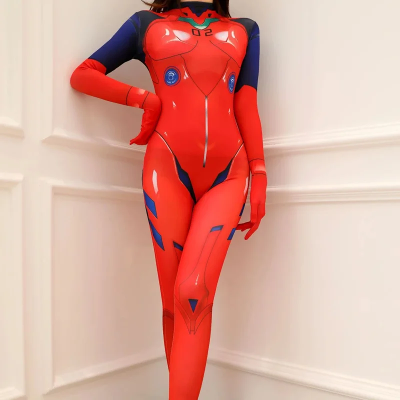 Asuka Kianna Ayanami Rei Zero Two Cosplay Costume Evangelion Sexy Zentai Suit Bodysuit Halloween Party Jumpsuit for Women