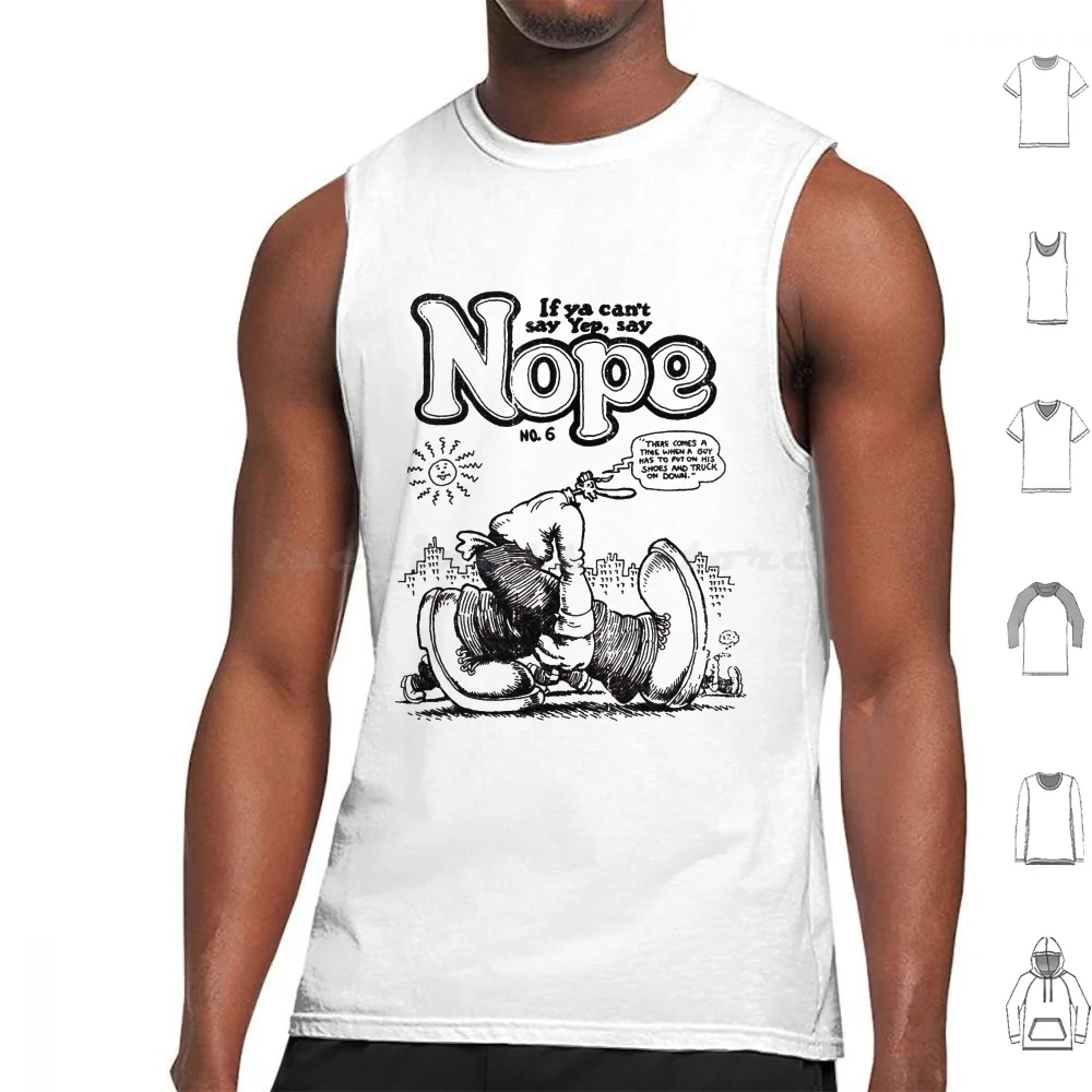 Nope Vintage Tank Tops Print Cotton Nope Vintage Keep On Truckin 1970S American Christmas Humor Comics Cyber Monday