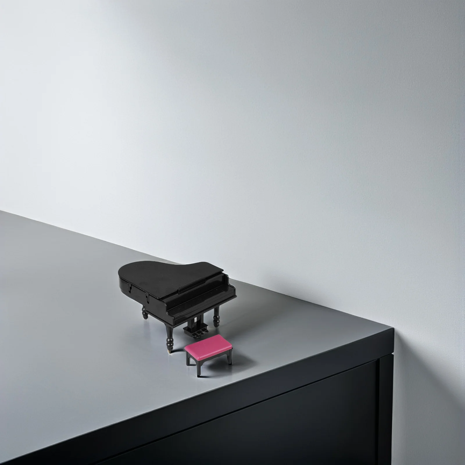 

2set Miniature Piano: Mini Grand Piano For Dollhouse Tiny Musical Instrument Diy Accessory Home Office Decor Simulation Upright