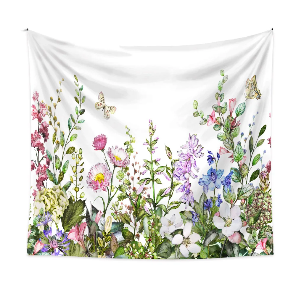 Flower Tapestry Wall Hanging Wildflower Plant Floral  Botanical   for Bedroom Living Room Home Decor