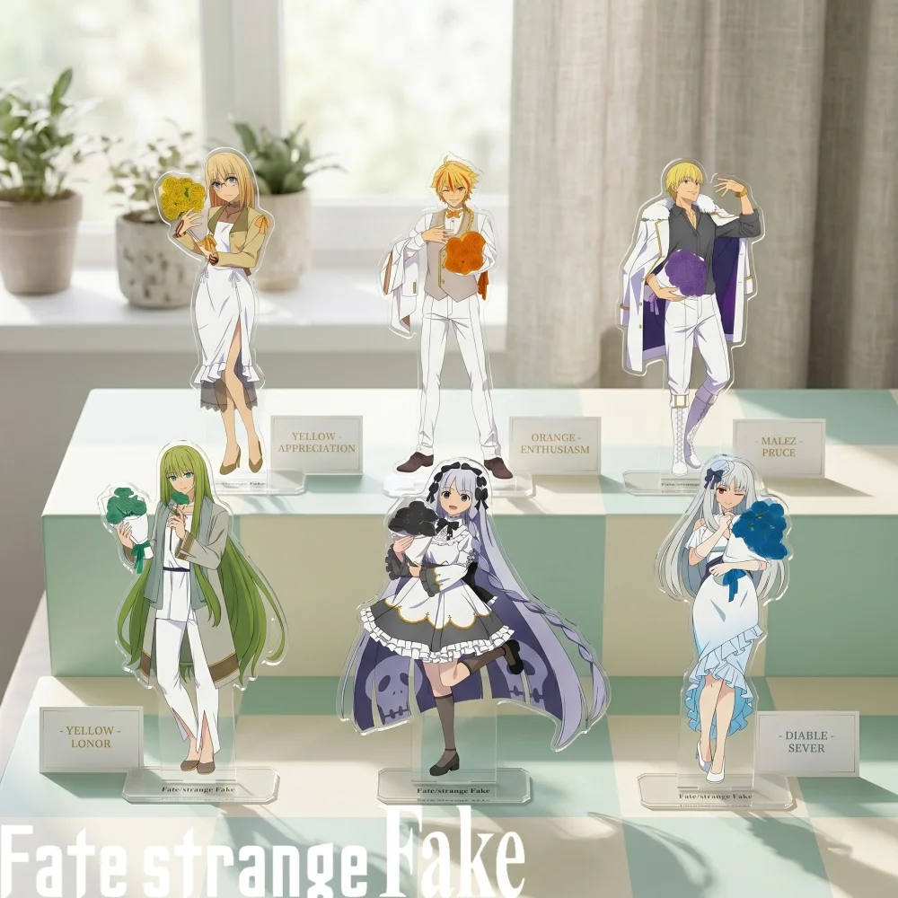 Anime Fate Strange Fake Acrylic Stand Keychain Gilgamesh Enkidu