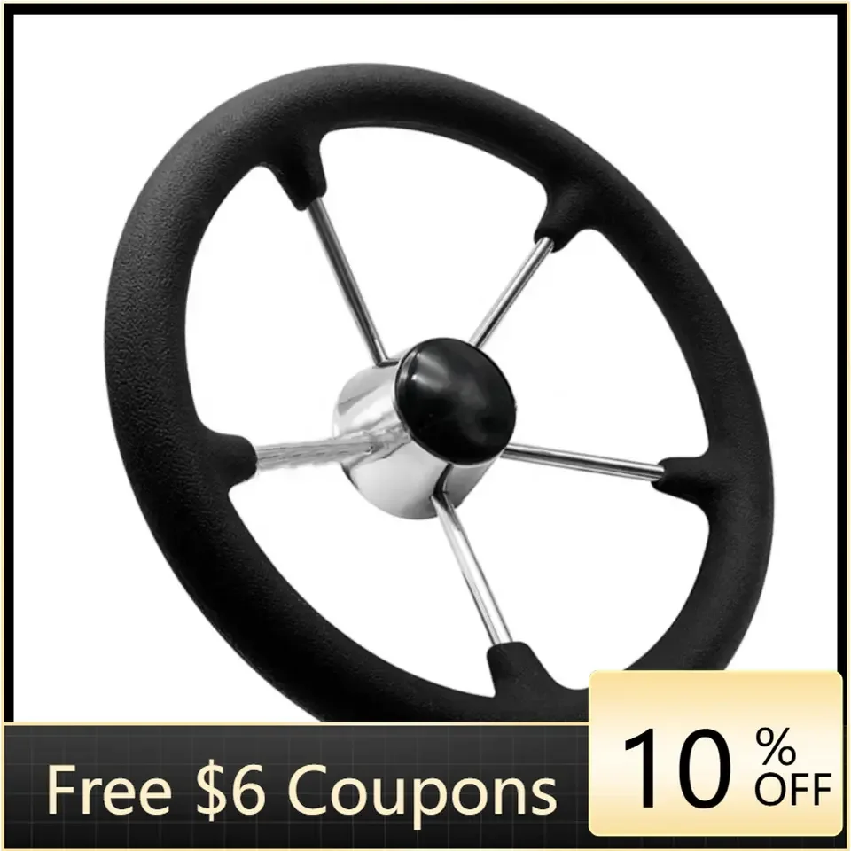 

STLF Shenghui Shenghui 316 Stainless Steel Black PU Foam 13.5 Inch Marine Steering Wheel