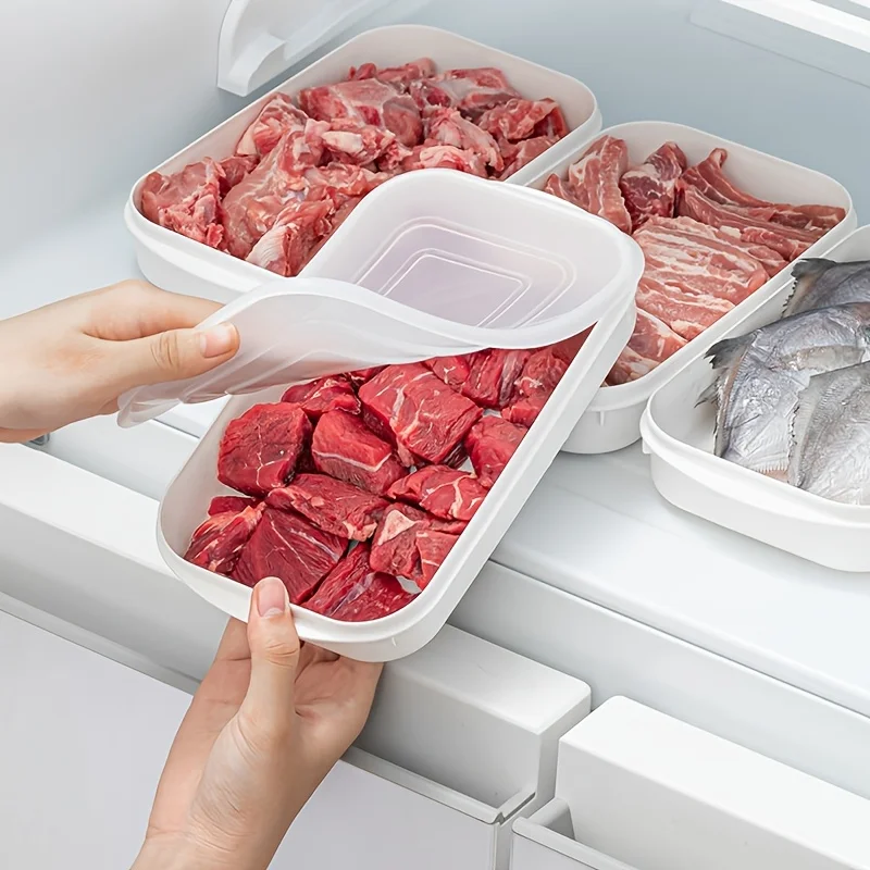 10Pcs Reusable Stackable Food Storage Box Set 5 Containers + 5 Random Color Lids Small Portion Freezer Container Lunch Bento Box