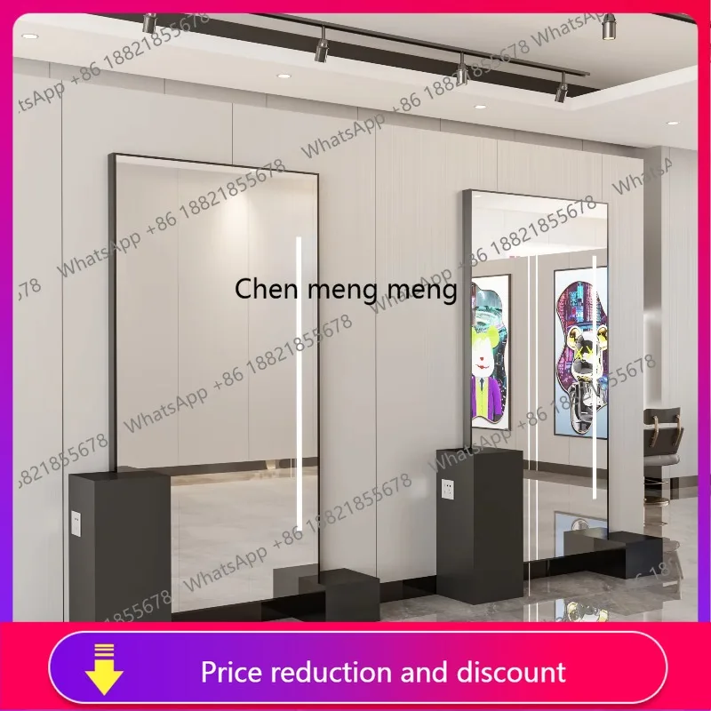 

New barber shop mirror, special perm and dyeing area for hair salon, hair salon, hair mirror