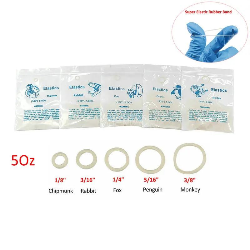100 Teile/beutel Dental Gummibänder Gummibänder Kieferorthopädische Latex Hosenträger Ungiftige Materialien 3,5 UNZEN/5 UNZEN/6,5 UNZEN – Detail 4