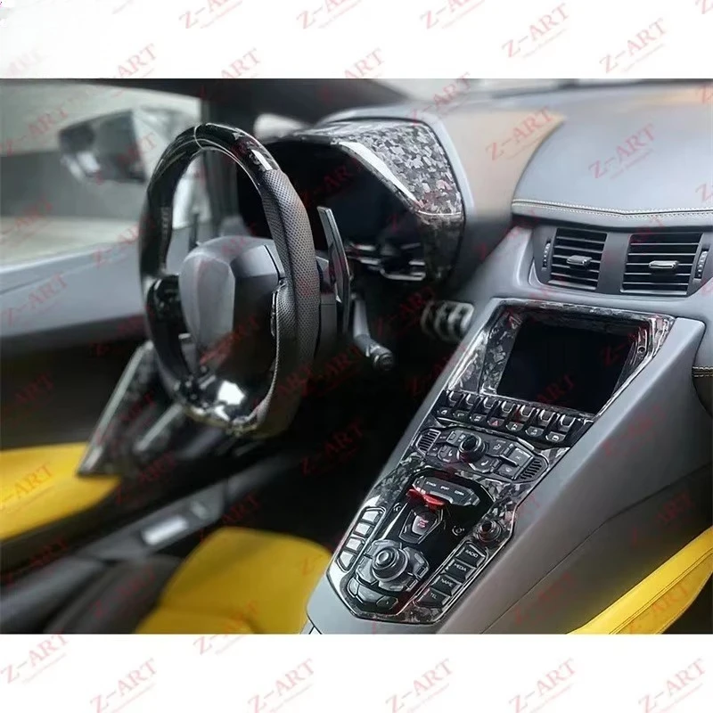 2013+ LP700 LP720 Dry Carbon Fiber Dashboard Cover for Aventador Dry Carbon Fiber Interior Trim Cover Kit