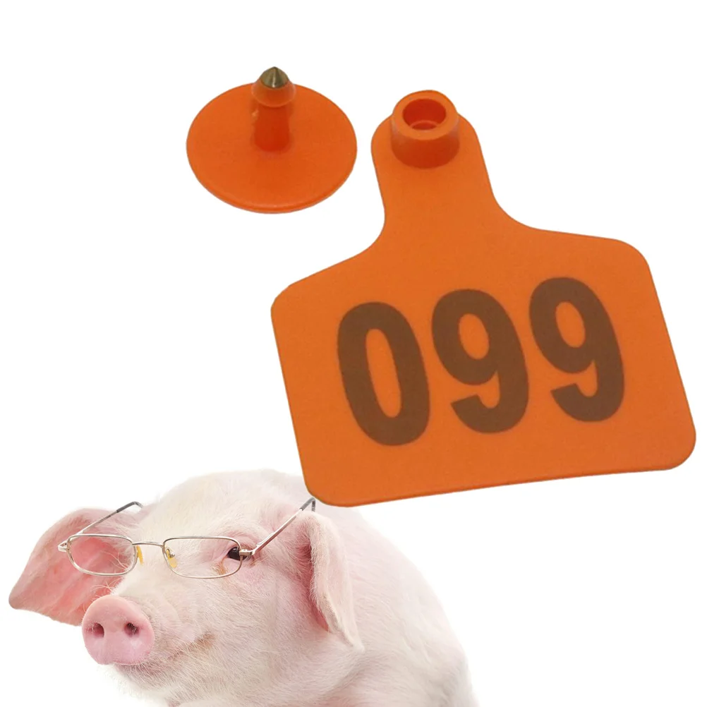 100 قطعة الماشية خنزير الماعز خنزير مزرعة الحيوانات تحديد وسم أداة الماشية البرتقال الماشية العلامات الحيوان العلامات