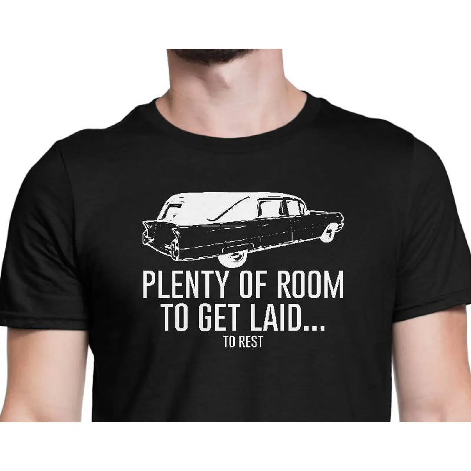 Plenty of Room to Get Laid ResT T Shirt Funeral Director BLACK vintage Washed Casual Stylish designer clothes graphic