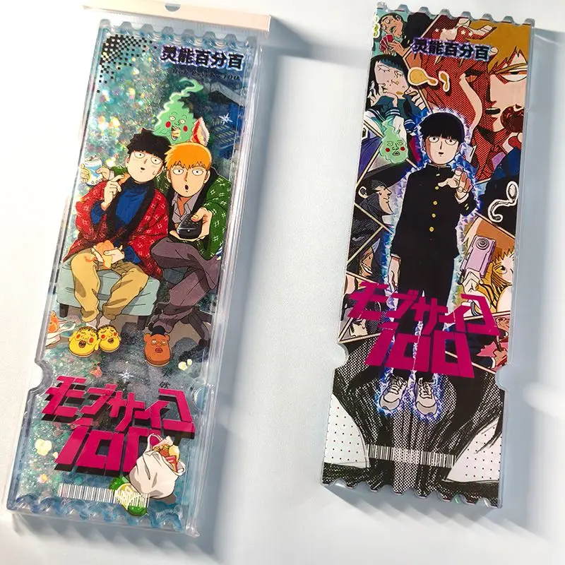 Mob Psycho 100 Quicksand-Laserticket, farbenfrohe, kreative, individuelle, exquisite Sammelkarte, Gedenkkarte, Ornamente – Detail 2