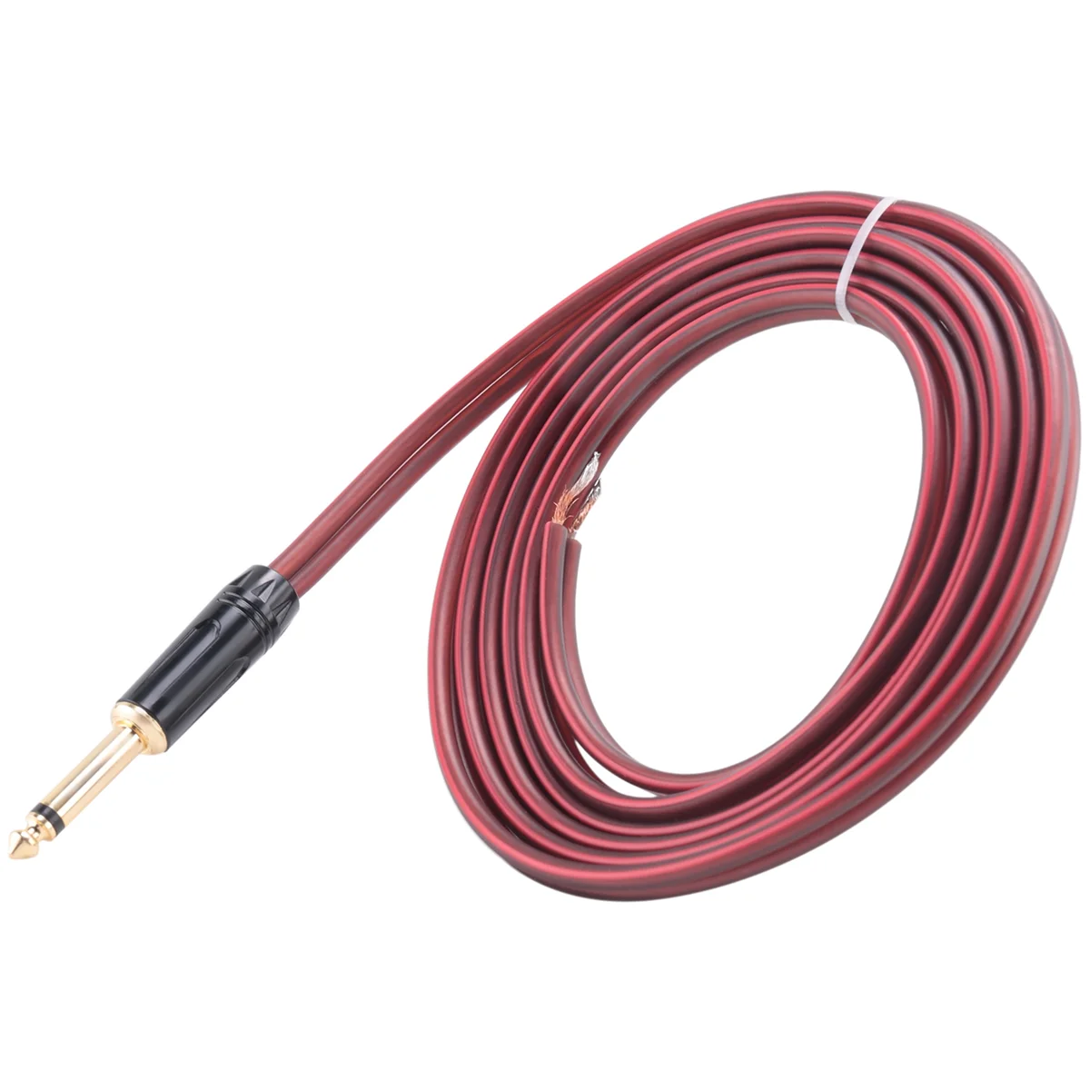 1/4 ts para alto-falante fio desencapado, cabo de áudio para 6.35mm macho mono adaptador substituição extremidade aberta banhado a ouro ofc alta fidelidade ts alto-falante