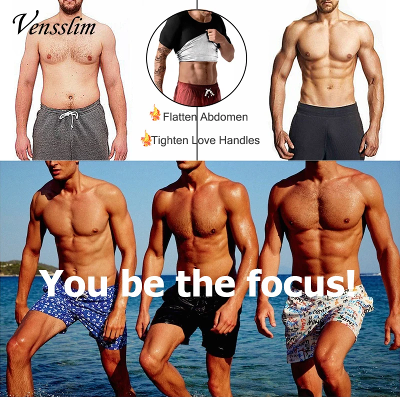 Vensslim компрессионный жилет для похудения, тренажер для талии, спортивные костюмы для похудения, сауны, мужской сжигатель жира, триммер для живота, майка