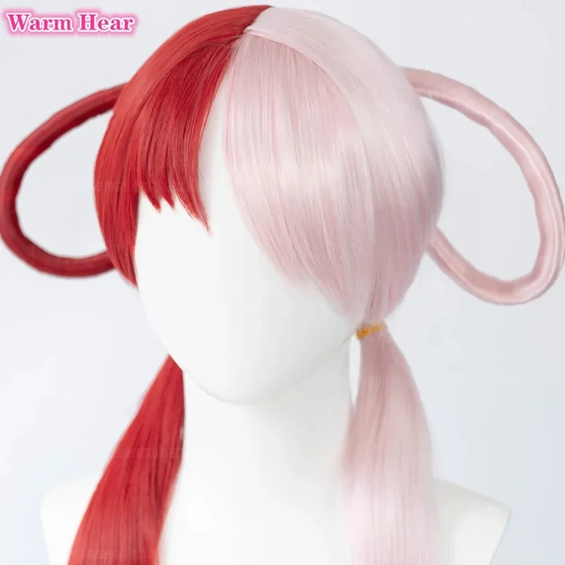 2026 Anime UTA Red Pink Heat Resistant Hair Halloween Headphones Props Woman Girl Cosplay Party Wigs Wig UFW3I view 5