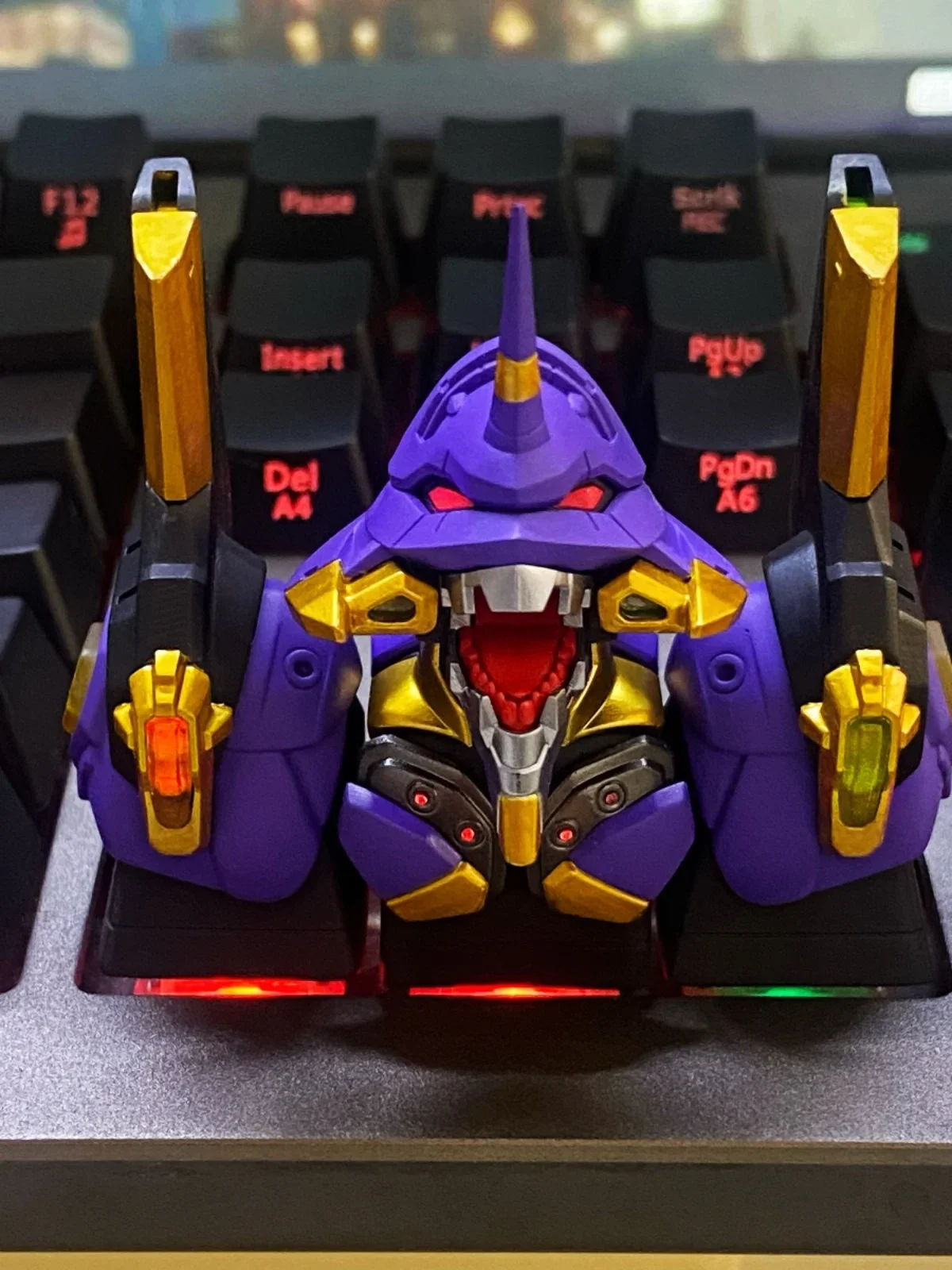 Funeral Banshee Three Keycaps, Mechanical Keyboard Transparent Keys, Mecha Animation Boys Cool  Unicorn No. 2 RX-0 Gundam Body