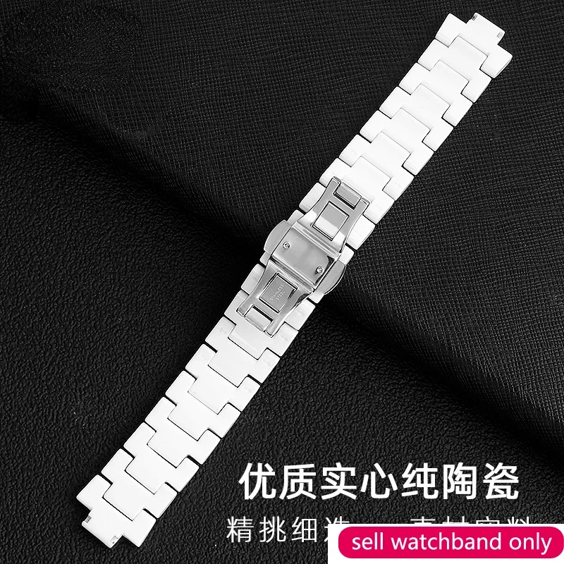 For Armani Ceramics Watch Band Ar1426 1425 1472 1456 1443 1404 1421 White Watch Strap