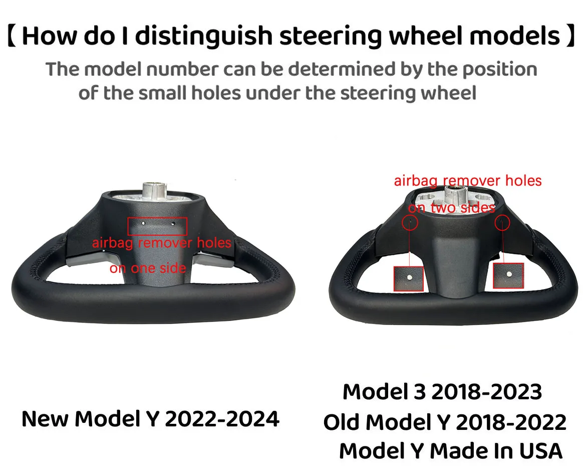  350 mm Yoke-Griff-Lenkrad mit Heizung, personalisiertes NAPP-Lederzubehör für Tesla Model 3/Y 2018–2022 Y 2022–2024 – Detail 1