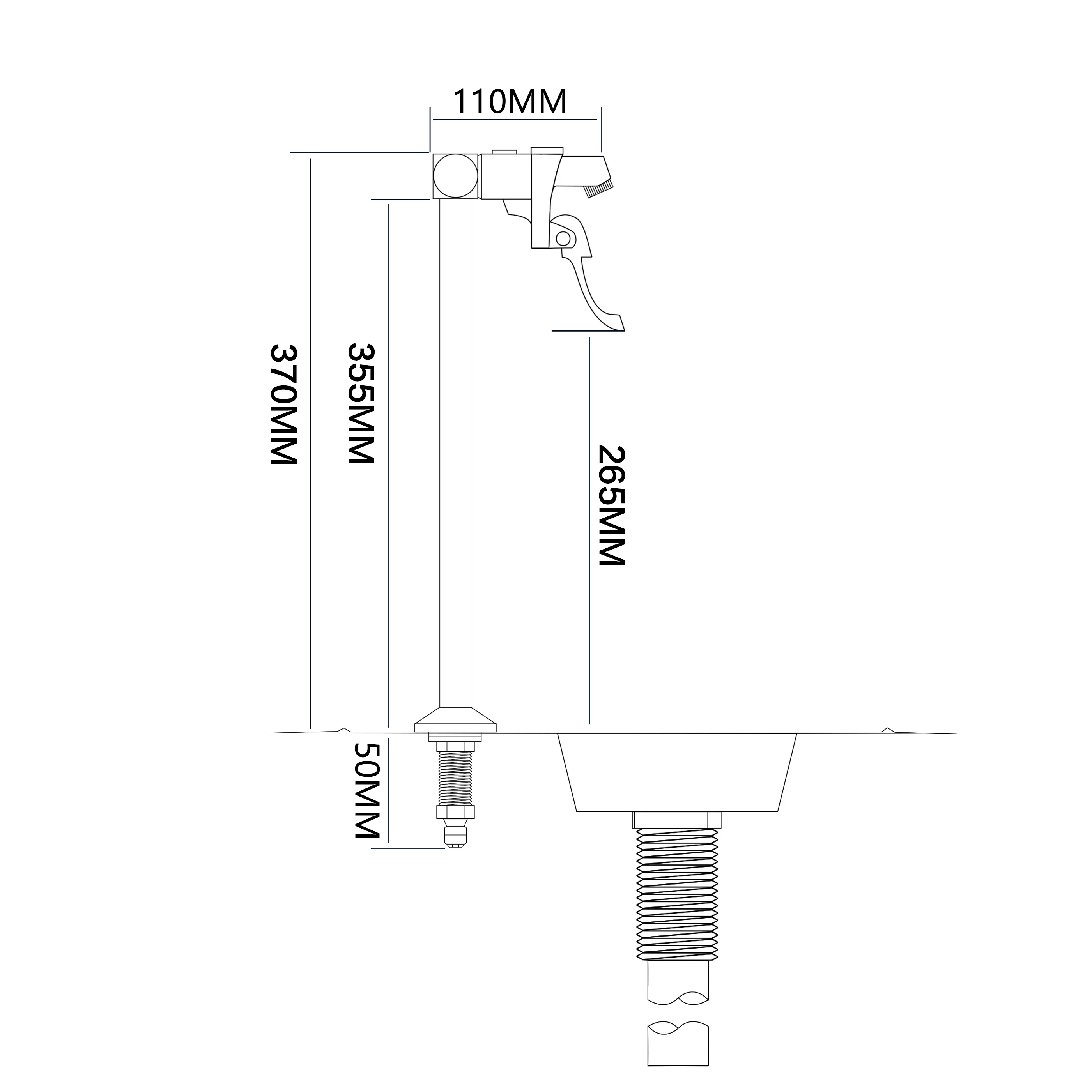 Deck Mount Push Back Actuation Arm Beer Faucets With Stainless Steel Drip Pan, Drop-In Grid And Drain