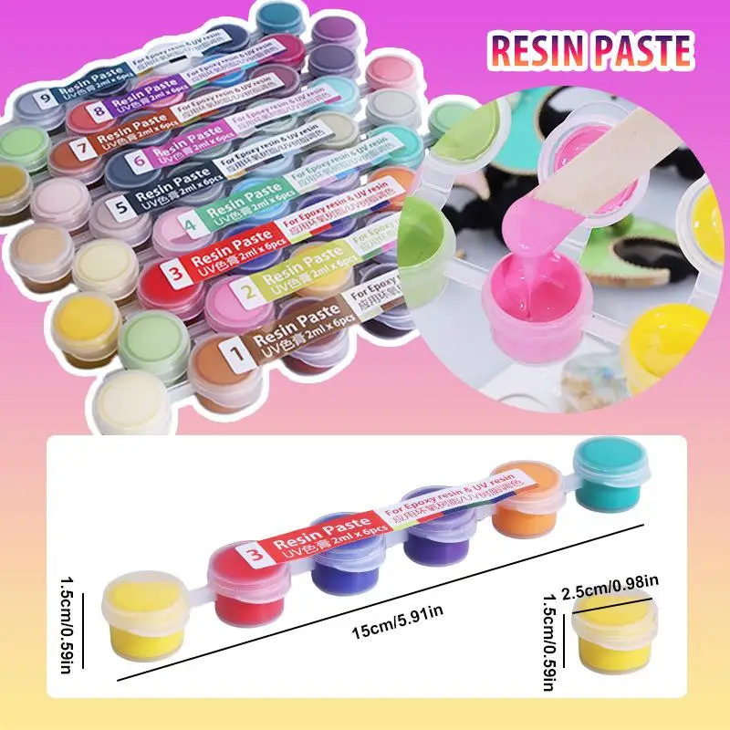 

6 цветов/набор, паста, пигмент, УФ-смола, клей, жидкий краситель, краска, диффузия чернил для эпоксидной смолы, пигмент, сделай сам, ювелирные изделия, смоляная краска ﻿