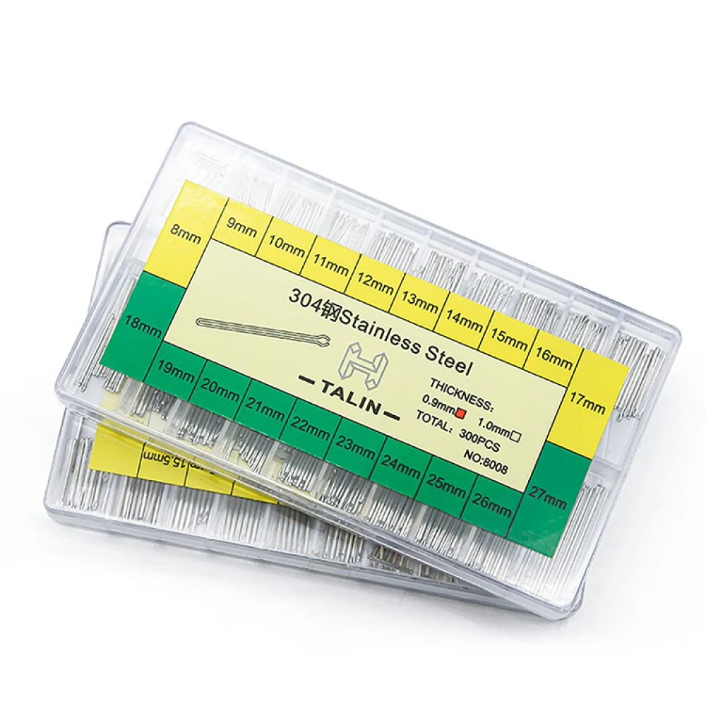 300pcs Metal Watch Band Link Pins Bar Stainless Steel Strap Repair Tools 0.8/0.9/1.0mm Accessories