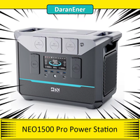 DaranEner NEO1500Pro Portable Power Station,1382Wh LiFePO4 Battery Solar Generator, 1800W AC Output, 14 Ports,Fast Recharg