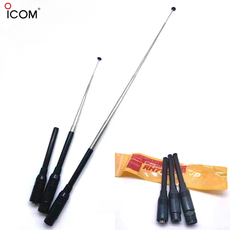 ICOM RH775 Dual Band High Gain Telescopic Antenna Male/Female/BNC for IC-V8 IC-V80 IC-V80E IC-V82 IC-V85 Walkie Talkie Accessory