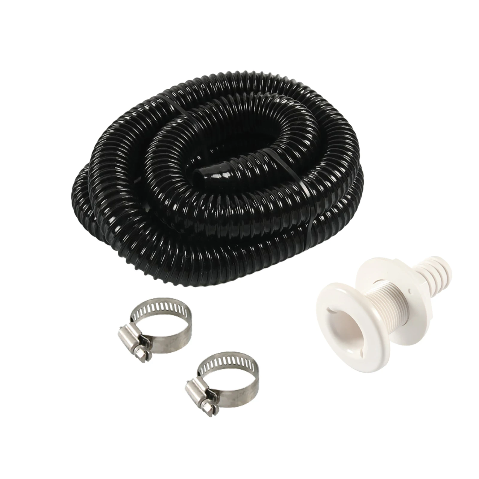 1 Set Bilge Pump Hose Installation Kit For 3/4 Inch Diameter Pump Outlet With Hose & Clamps & Thru Hull Drain Plug For Boats