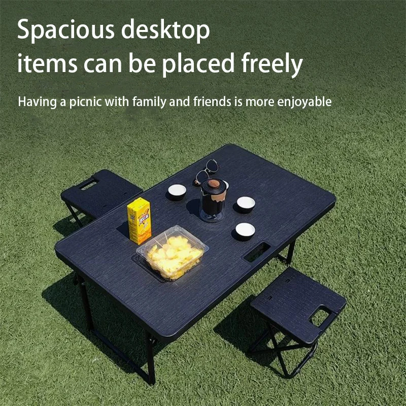 For Tesla Model Y Juniper 2026 Travel Folding Camping Picnic Table Fits Rear Trunk Portable Folding Boot Table with Chairs Set