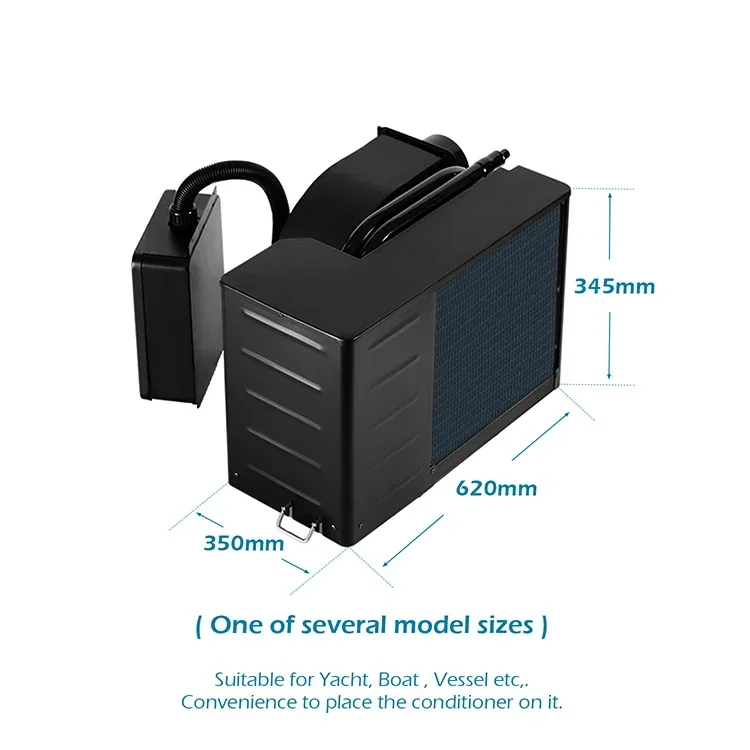 2024 DC Self-contained 12V 24V 48V 110V 220V 230V Cooling System Cooled Chiller Marine air Conditioner for Boat 9000BTU-24000BTU view 5