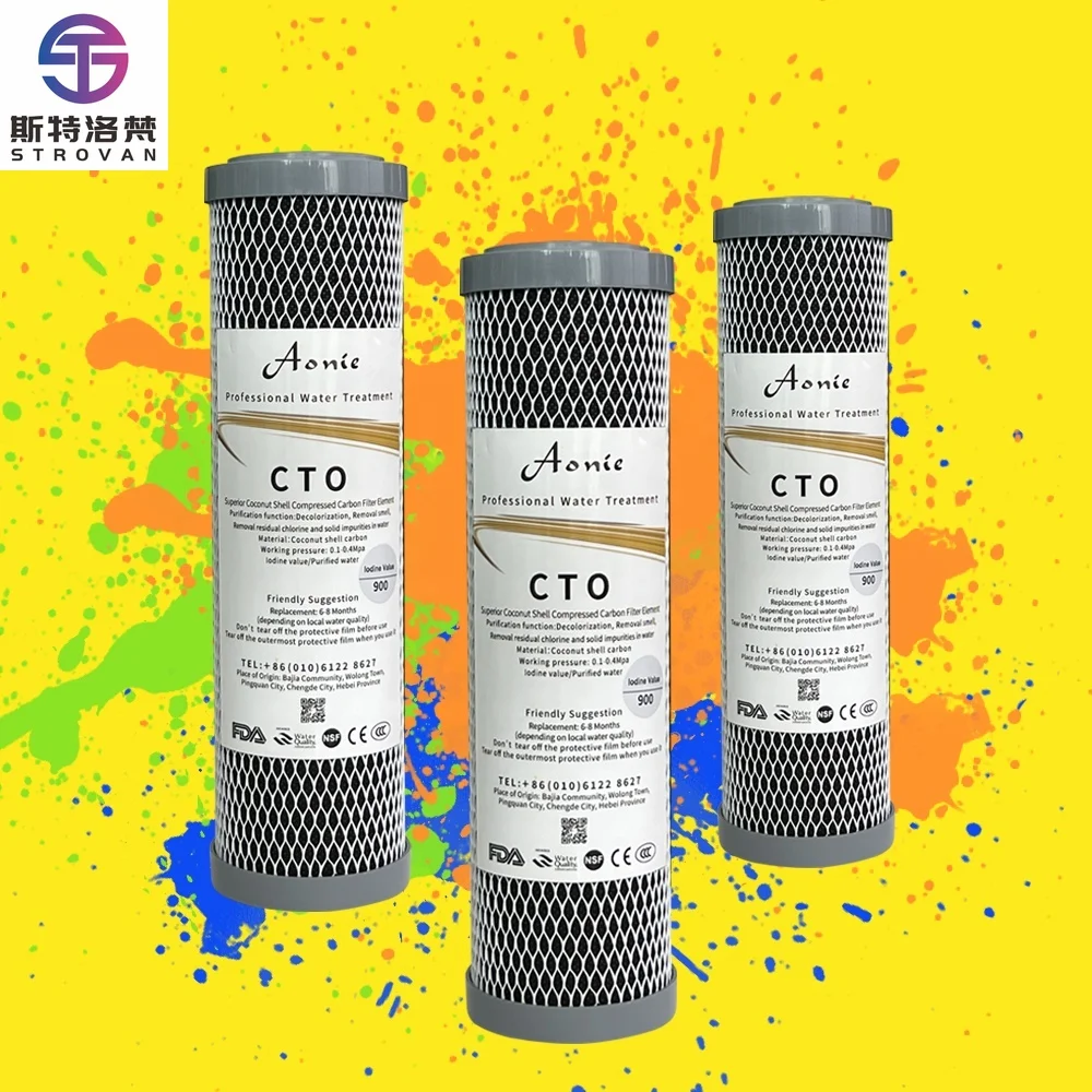 

STLF 10" Water Purifier Filter CTO Carbon Block Cartridge Cocoanut Active Charcoal