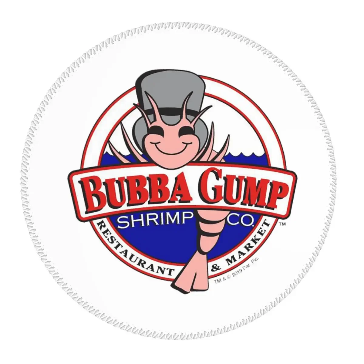 Bubba Gump Forest Shrimp Seafood Round Mouse Pad Computer Keyboard Mouse Mat Gamer PC Desk Mat Office Accessories Table Mats