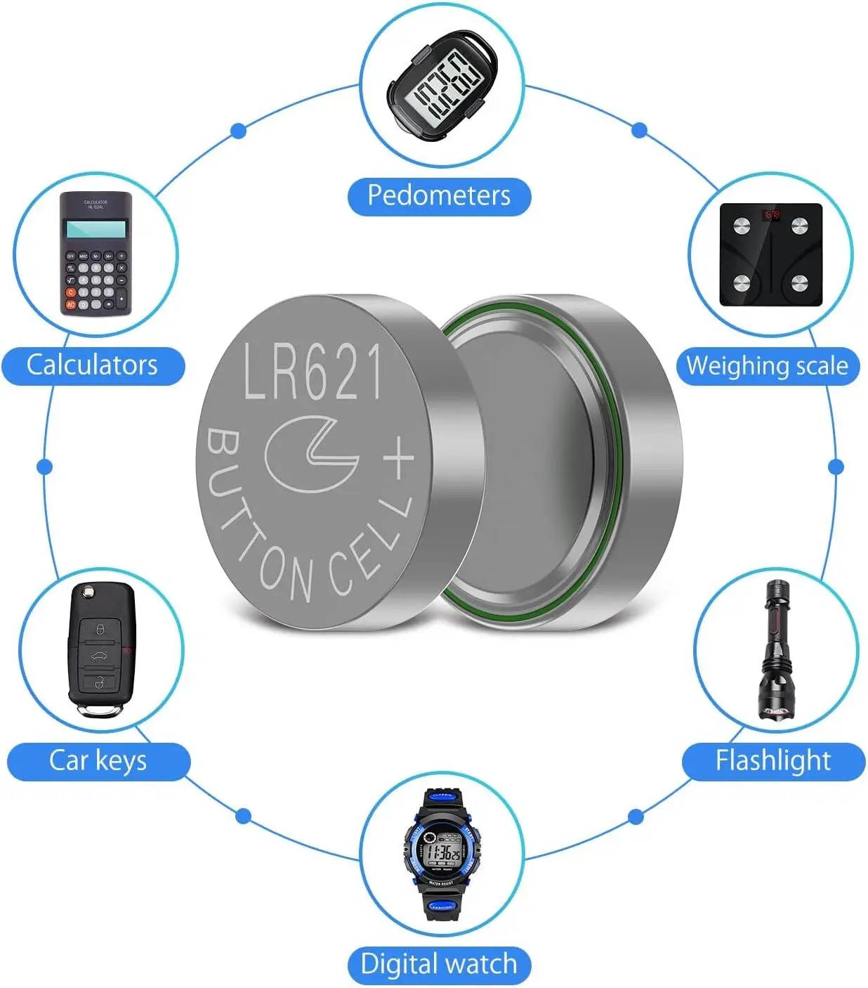 10 шт./100 шт. AG1 LR621 батарейки для часов 1,5 В кнопочная батарея-монета PKCELL