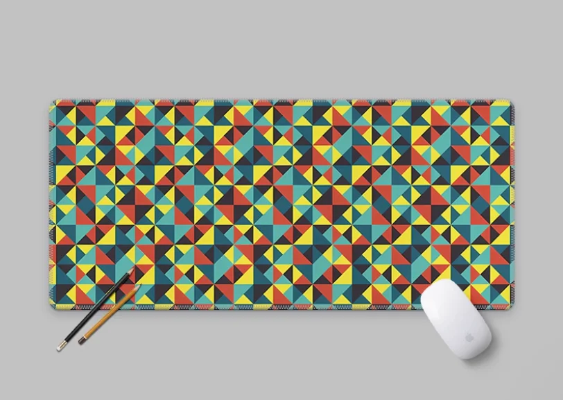 Triangular Multi sided Mouse Pad Super Large Nordic Morandi Solid Color Thick Waterproof Big Cool Locking Edge Desk Mat Slide