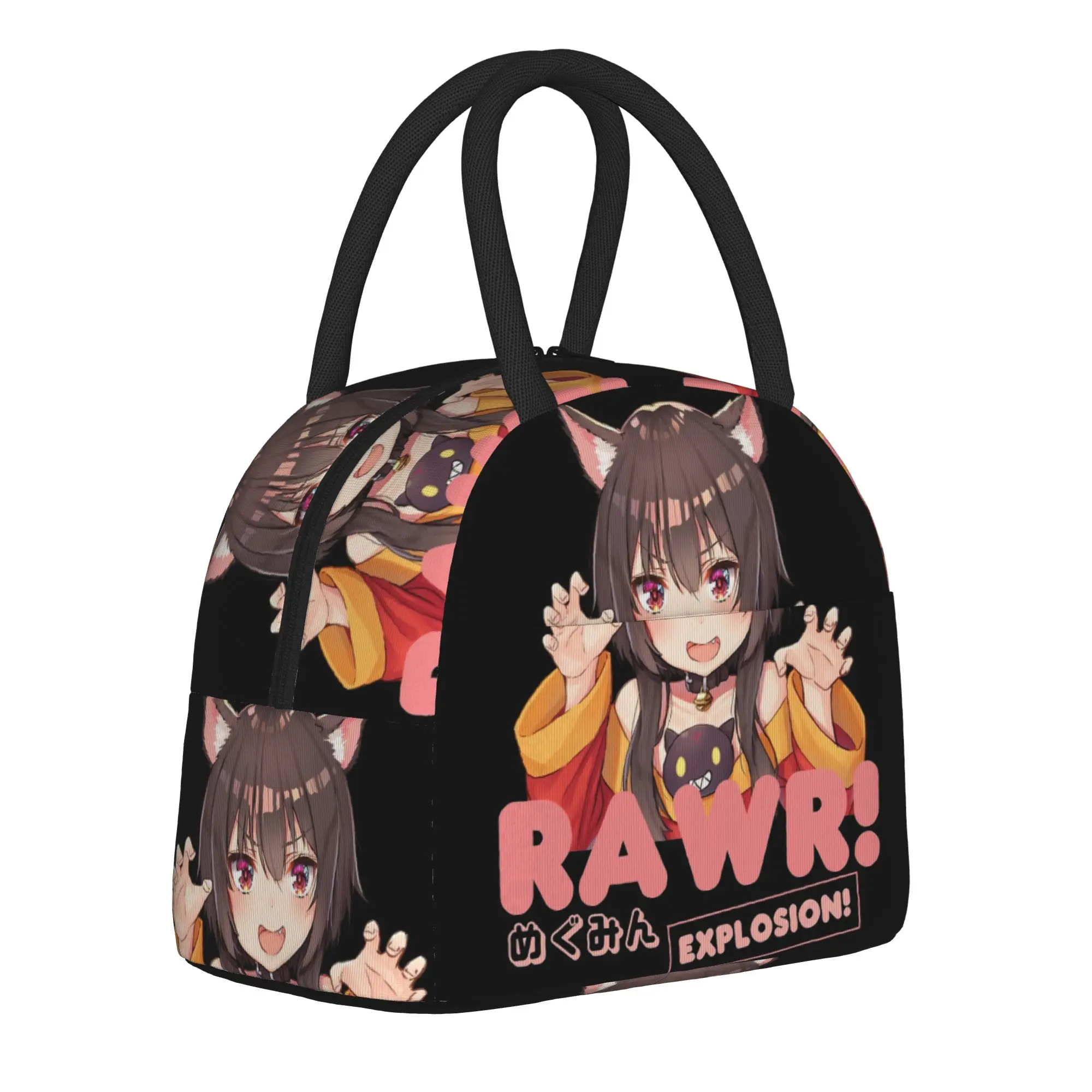 

Изолированная сумка-холодильник Konosuba Megumin, многоразовая сумка для обеда, большая сумка-тоут, контейнер для еды, сумка для бенто, для работы и путешествий