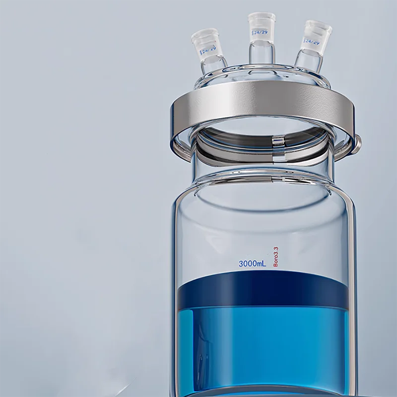 

1000 ml three-port flask open reactor single-layer glass reactor flat bottom