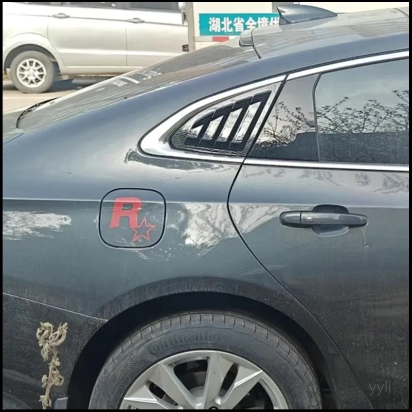 

For Chevrolet Malibu 2016-2020 Rear Window Blind Shades Louver Vent Cover Sticker Trim Car Decor Styling Auto Access