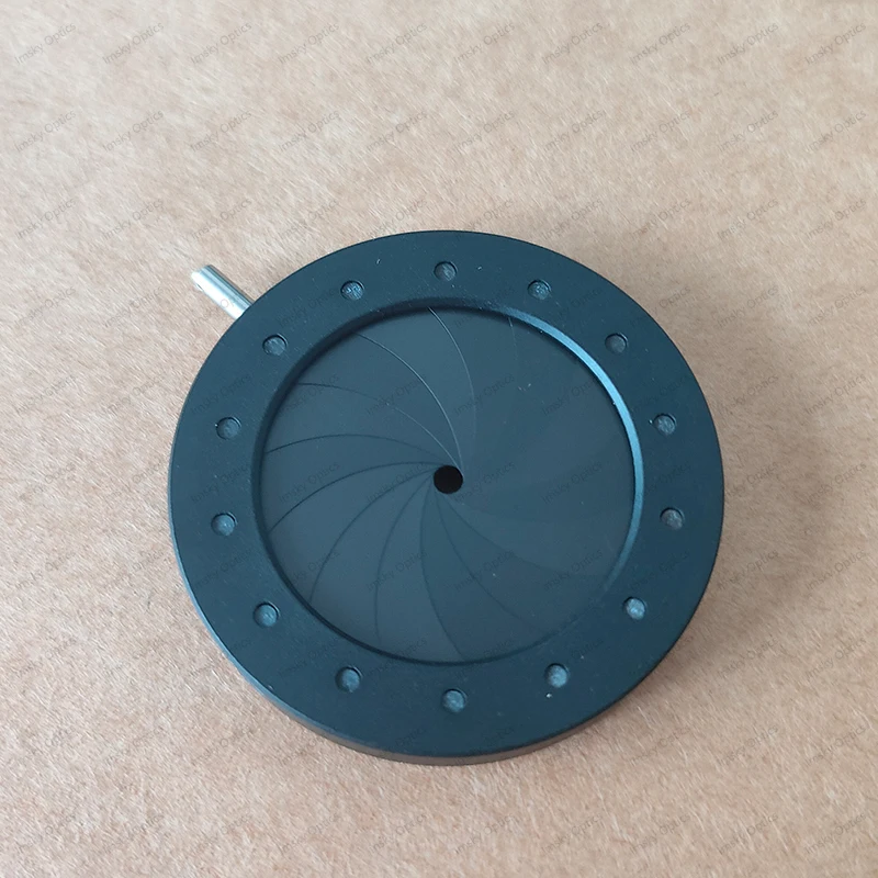 1.5-25mm Optical Iris Diaphragm Module Aluminum Alloy Adjustable Manual Aperture for Camera Optical Instruments