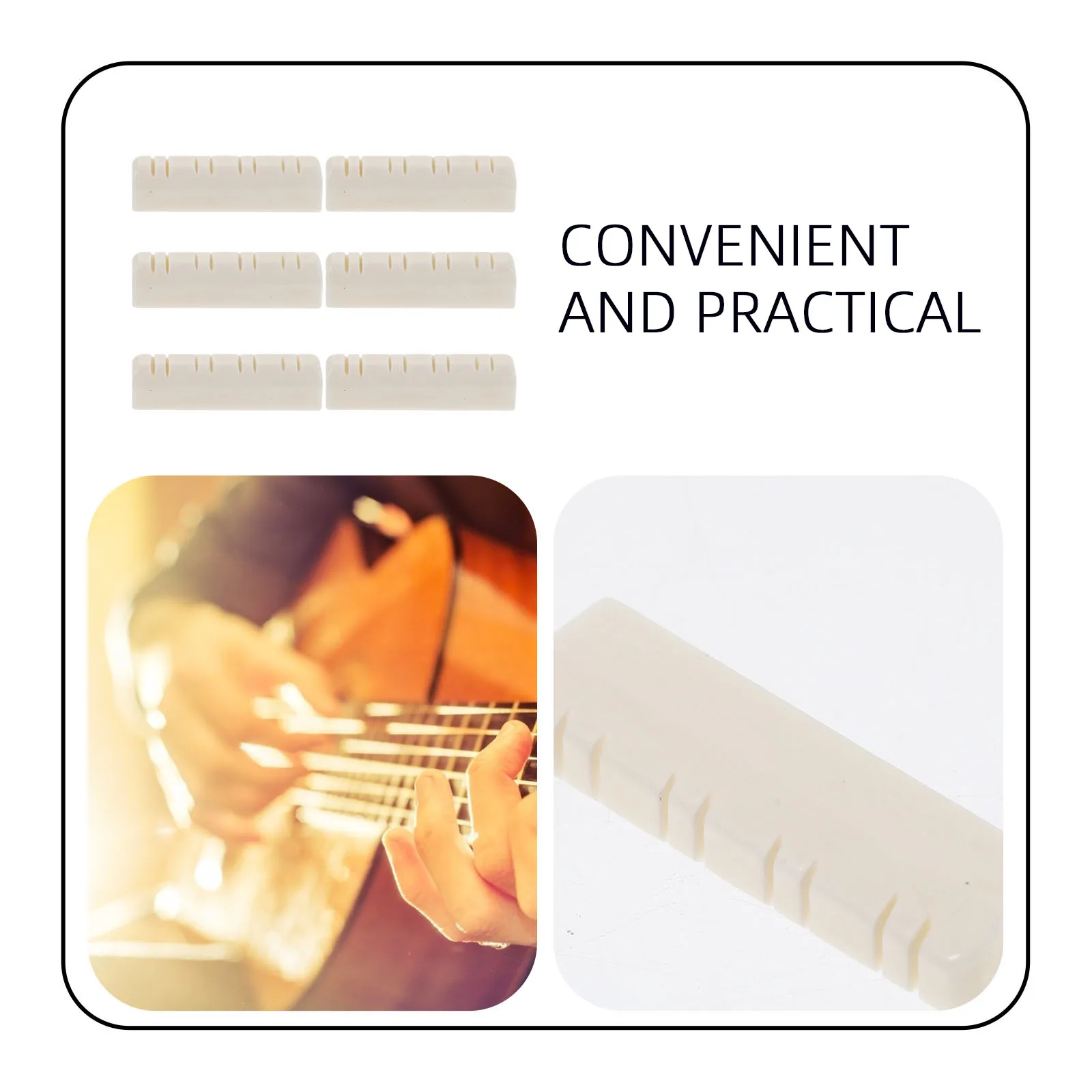 

6 Pcs M Neck Support Rest Repair St Musical Instrument Accessory Durable Ox Bone Material Stable Support Frame