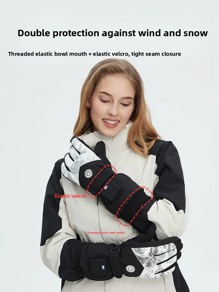 Hand warmer electric heating warm gloves outdoor riding graphene heating gloves waterproof, windproof and cold