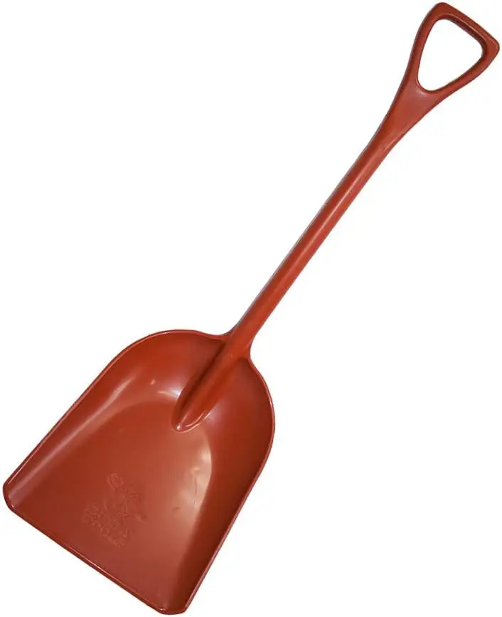 Tools 42-Inch One-Piece Poly Scoop/Shovel for Snow Mulch Cleaning (Rust)