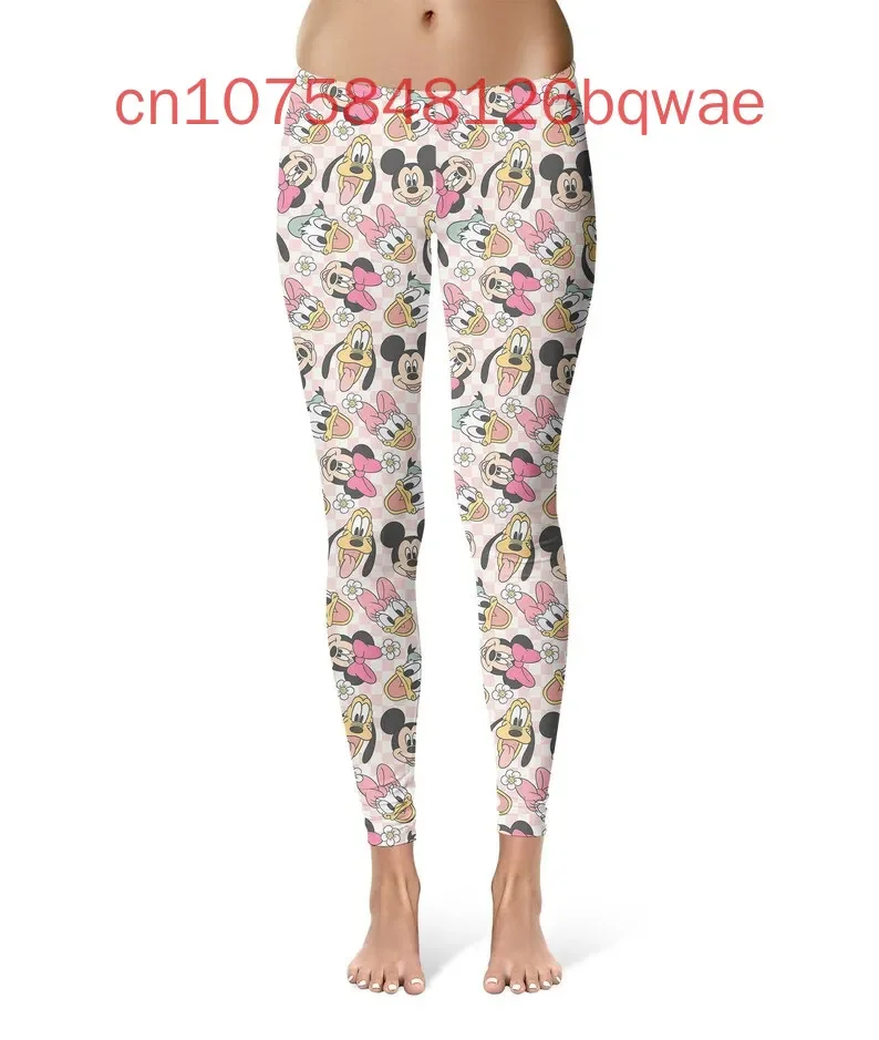 2024 Nieuwe Dames Yoga Broek Naadloze Activewear Stretch Hoge Taille Oefening Training Fitness Legging Joggings Joggings Disney Merk