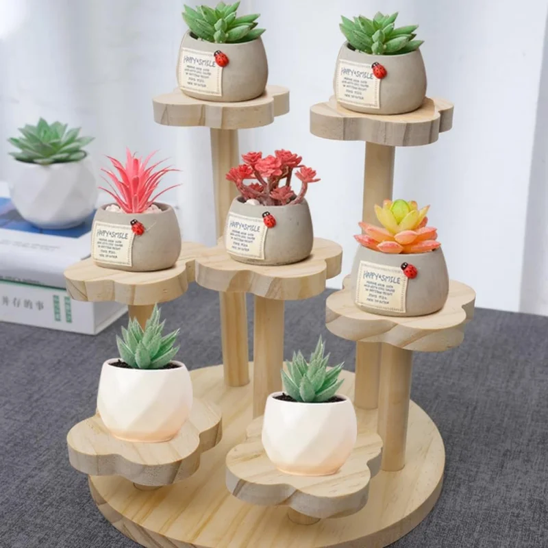 Holzständer Minifiguren Ausstellungsständer Holz Parfüm Organizer Cupcake Ständer für kosmetische Puppenmodelle Displays – Detail 7