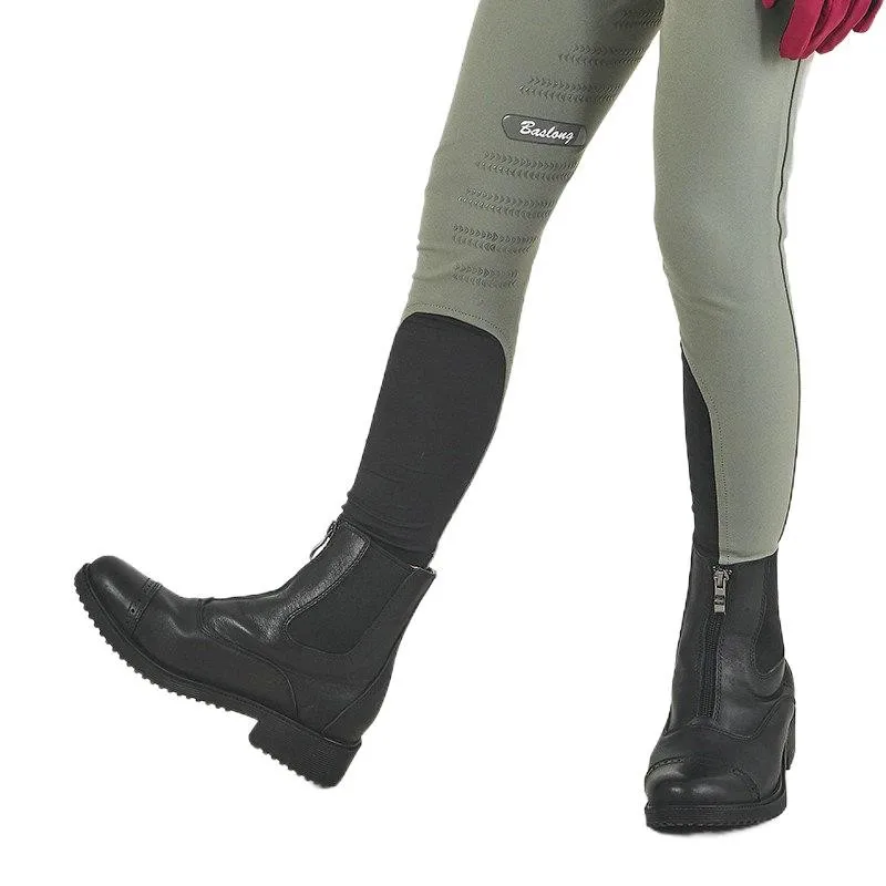 Bottes équestres courtes respirantes en cuir de vachette pour enfants, version standard, printemps et été