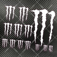 Reflective White Monster Energy Sticker Logo Decal For Yamaha Honda Suzuki Kawasaki