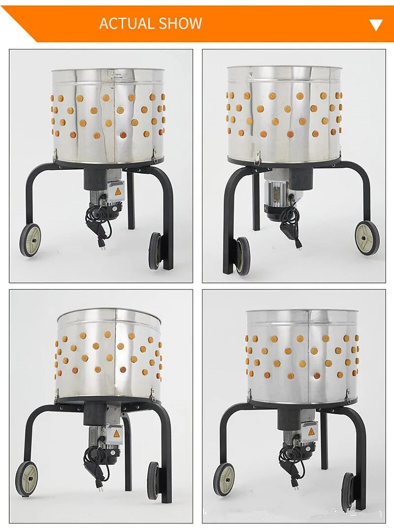 Stainless Steel Poultry Dehairing Machine Poultry Plucking Debris Collection Commercial Poultry Feather Plucking Chicken Plucker