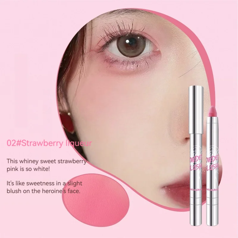 6 Kolorów Wielofunkcyjny Kremowy Róż do Policzków i Oczu w Sztyfcie, Długotrwały Wodoodporny Róż w Kredce dla Dziewczyn