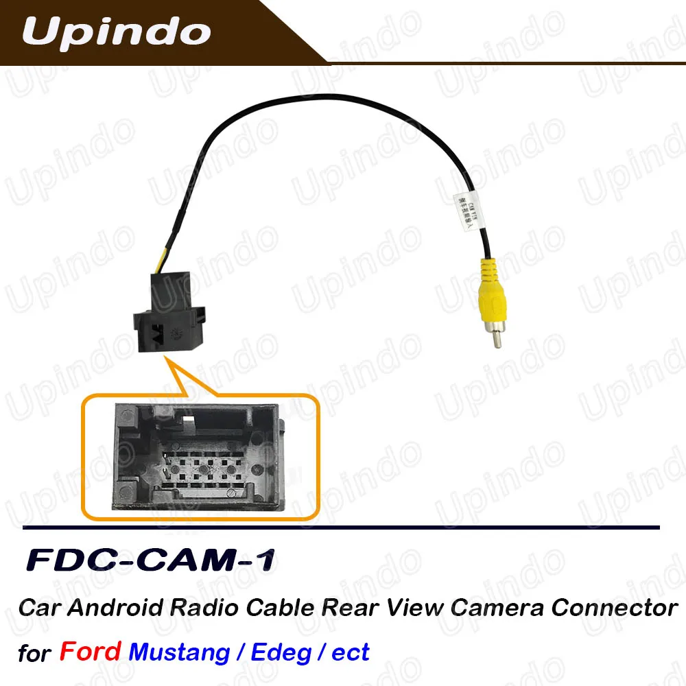 Android Head Unit Wiring Harness & Rear Camera Adapter for Ford Mustang/Edgeconnect Auto Stereo System Installation