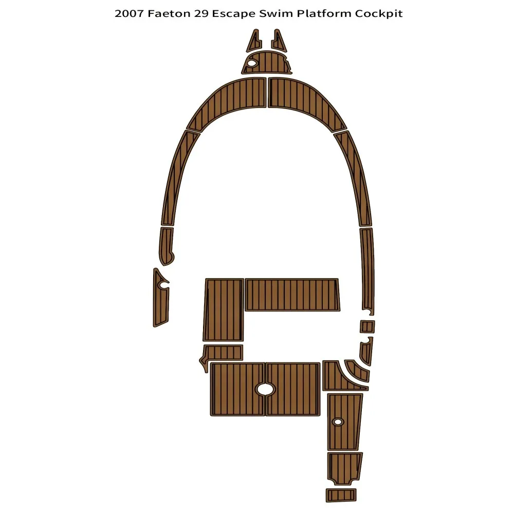 

2007 Faeton 29, платформа для плавания, коврик для кабины, лодки, EVA, пенопластовый Тиковый напольный коврик, SeaDek, маринемат, Gatorstep стиль, самоклеящийся